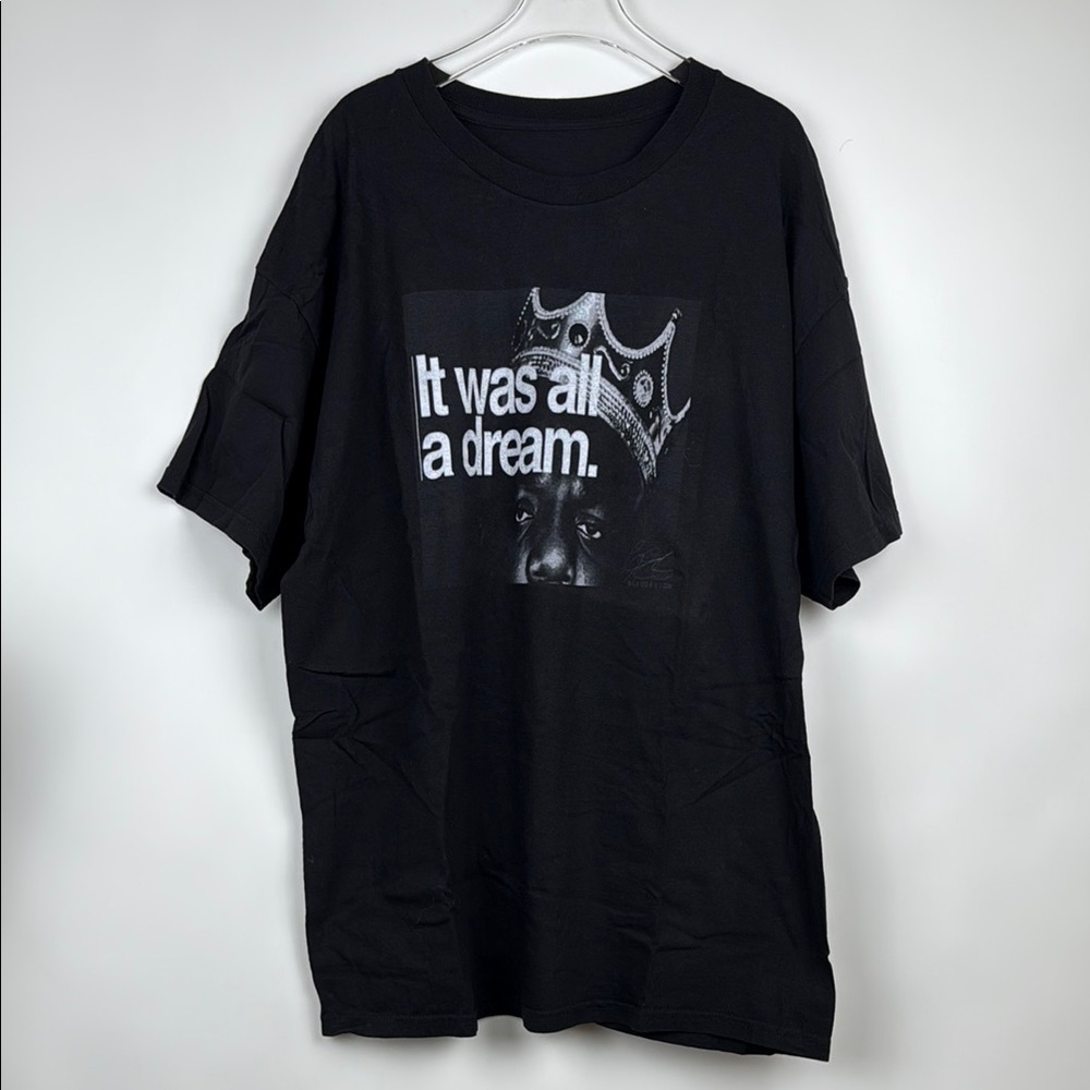 Notorious BIG It Was All A Dream Black Short Sleeve Crew Neck T-shirt Size XL